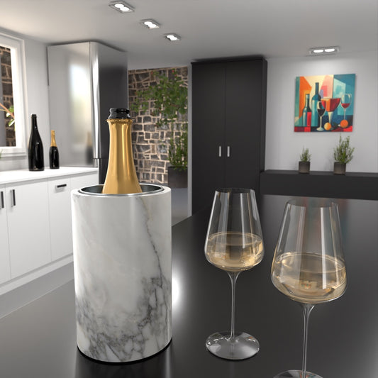 VINBAXO - Marmor Weinkühler - weiß